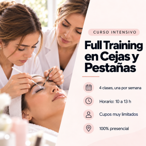 curso intensivo de cejas y pestañas