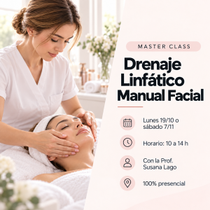 máster class de drenaje linfático facial